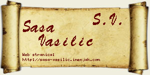 Saša Vasilić vizit kartica